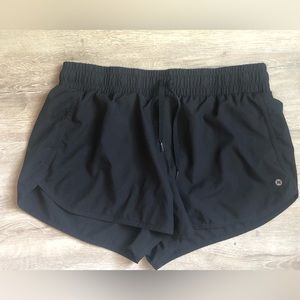 Black running shorts